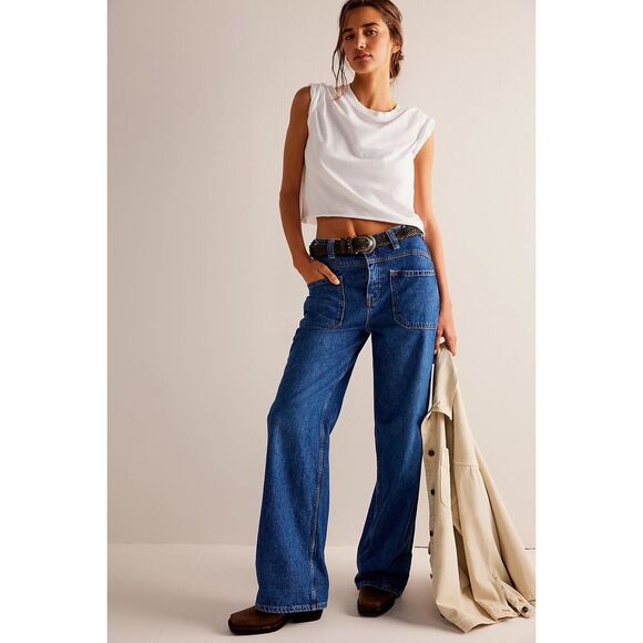 We the free Palmer cuffed jeans size 30 loose denim jeans - NWT - Picture 1 of 15